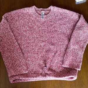 Lou & Grey Red Crewneck Sweater Cozy Knit